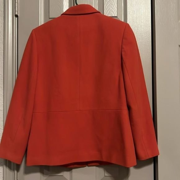 Harvé Benard Wool & Cashmere Coat (Size 6P, Burnt Orange, Made in Ukraine) - Picture 2 of 10